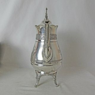 EXQUISITE SILVER PLATED TEAPOT SIMPSON HALL MILLER C: 1860’s 2