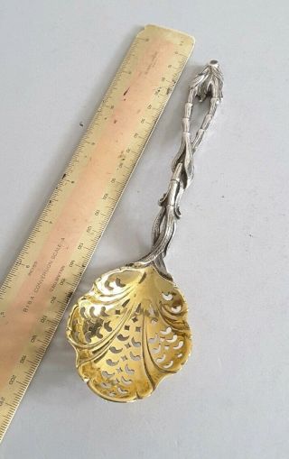 Antique Silver Plated Serving Spoon.  L.  19.  6cms.  C.  1910.