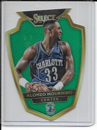 2014 - - 15 Select Die Cut Emerald - Alonzo Mourning /5 Rare Ssp Charlotte Hornets