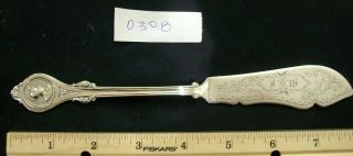 Antique Medallion Pure Coin Master Butter Knife A Skinner Mono Engraved Vguc
