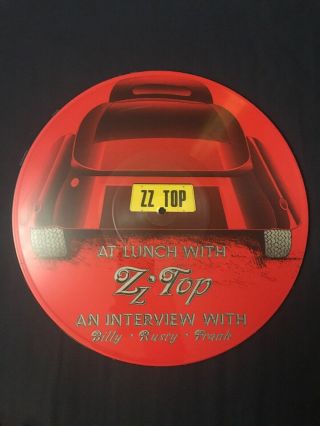 Zz Top At Lunch With Zz Top Rare 2 Track 12 " Vinyl Picture Disc