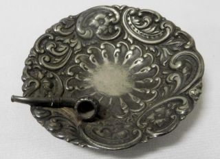 Antique E.  G.  Webster & Son Silver - Plate Repousse Tobacco Pipe Rest