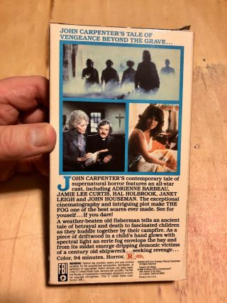 The Fog (1980) RARE Embassy VHS - John Carpenter,  Adrienne Barbeau,  Jamie Lee Curtis 2