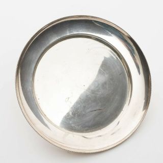 Antique Hallmarked James Dixon & Sons Silver Plate 2027 Round Tray Dish 6.  75 "