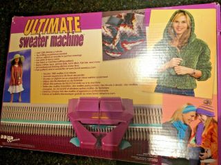 Rare Ultimate Sweater Machine & Dvd Knitting Bond America Afghan Usa Kit Set Box