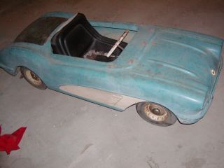 1958 Chevrolet Corvette Miniature Promo Yard - Man Go - Kart - Rare