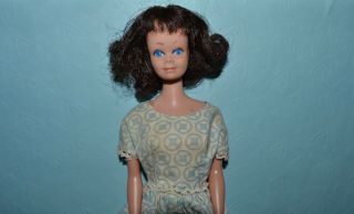 Vintage Barbie - Brunette Midge Doll In Clone Dress