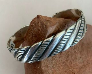 Rare Coin Silver Bracelet U.  S.  Navajo 2 