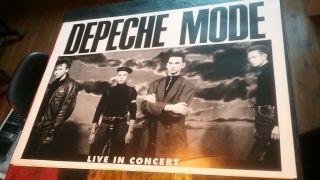 Depeche Mode Live In Concert Poster 25 X 35 Nmint Rare 1 Only Vtg Htf