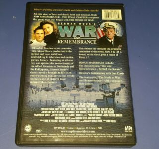 Herman Wouk ' s War and Remembrance Final Chapter Part VIII - X (8 - 10) DVD RARE 2