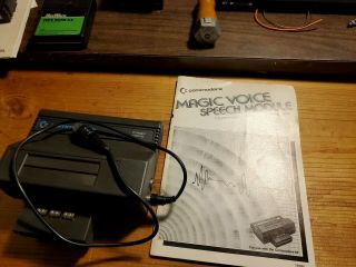 Rare Commodore Branded Magic Voice Cartridge With Cable And Instructions