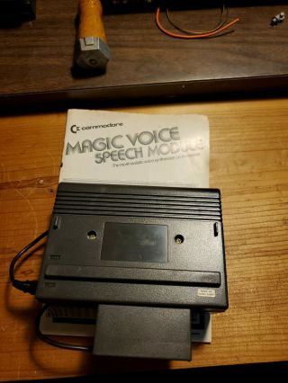 RARE Commodore Branded MAGIC VOICE cartridge with cable and instructions 2