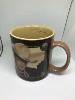 Vintage Rare John Wayne Brown Coffee Mug