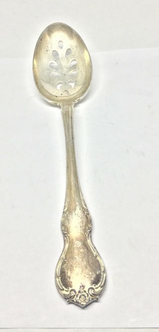 French Provincial Pierced Serving Spoon By Towle Sterling Silver 8 - 1/2 Inch