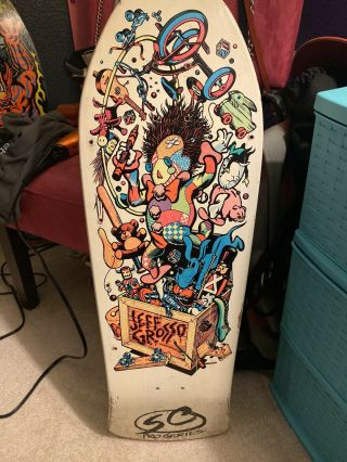 Santa Cruz Jeff Grosso Toybox Og Vintage 80s Skateboard Deck Rare
