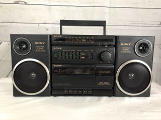 Sony Cfs - 1200 Boombox Ghetto Blaster Radio Cassette Deck Rare