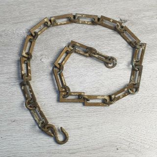 Antique Metal Brass Light Pull Square Link Chain