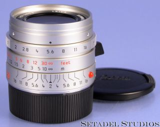 Leica Leitz 28mm Summicron - M F2 Chrome 6bit 11661 Asph M Lens,  Caps Rare