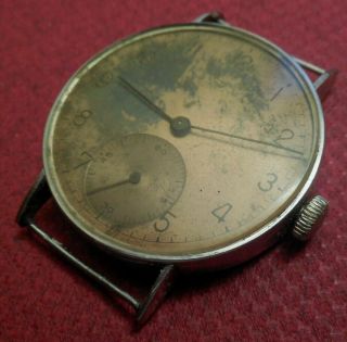 Vintage 1930s Oversized Tavannes 15 Jewels Swiss Watch Running Wristwatch
