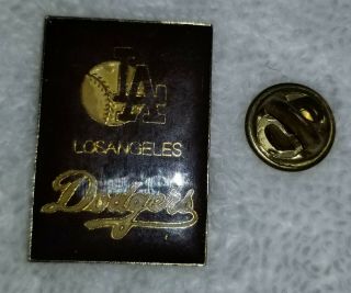 Vintage Los Angeles Dodgers Enameled Lapel Pin Rare Brown & Gold