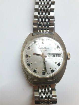 Vintage Sekonda Automatic Wrist Watch With Day Date Calender