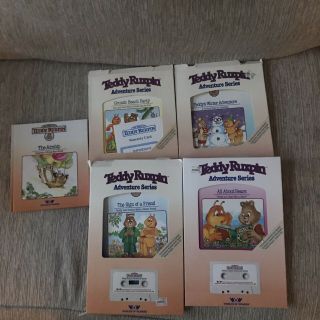 Vintage Teddy Ruxpin Books And Cassettes