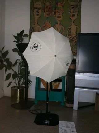 Rare Chanel Company Photography Lamp Umbrella Stand Model Purse Necklace 2.  55