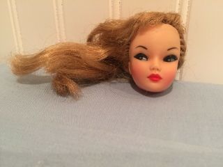 Vintage 1962 Uneeda Miss Suzette Fashion Doll Head Only Marked N.  F.