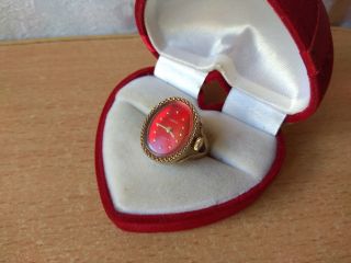 Rare Ladies Mechanica Vintage Soviet Ring Watch Chaika Ussr Gold Plated Chajka