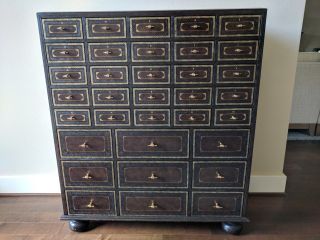 Rare Set Of 2 Maitland - Smith Vtg 29 Drawer Apothecary Medicine Chests 99 69