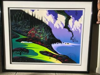 Barns By The Sea - Rare Eyvind Earle Serigraph 10 Of 80,