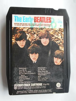 The Beatles The Early Beatles Canada 8 Track Tape Cartridge Mega Rare