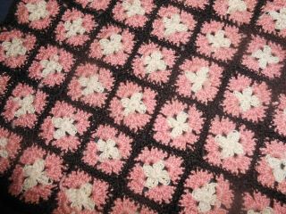 Artisan made crochet bedspread 1:12 scale dollhouse vintage colors 3