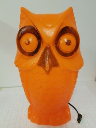 Vintage Tico Toys Blow Mold Owl Orange 14 