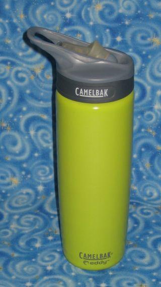 Camelbak Eddy 24 Oz Stainless Water Bottle Bpa Rare Bright Green Color Usa