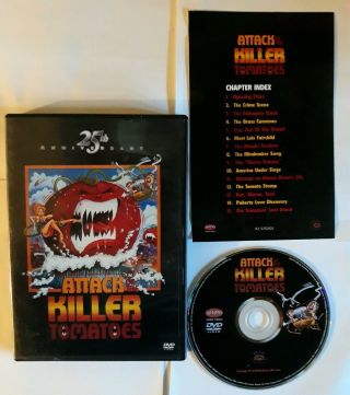 Attack Of The Killer Tomatoes Dvd (25th Anniversary Edition) With Insert Rare