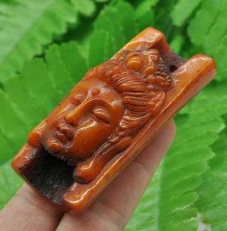 Chinese ancient old Bone carving hand - carved Guanyin 3