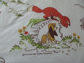 Disney The Fox And The Hound Complete Twin Sheet Set Vintage Rare