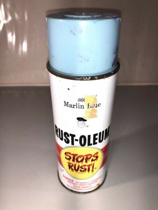 Vintage Rustoleum Spray Paint Can 866 Marlin Blue 1973 Scotty Rare 70s Krylon