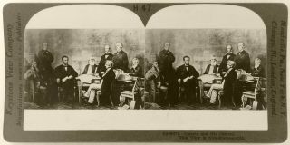 Keystone Stereoview President Lincoln & Cabinet Rare 1930 ' s History Set H147 1 2