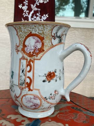 Large Chinese Famille Rose 18th C Mug Cup. 3
