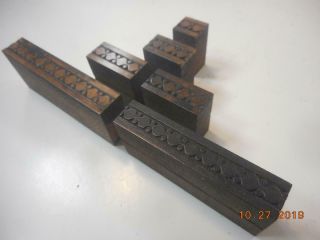 Printing Letterpress Printer Block Decorative Wood Ornament Borders Antique