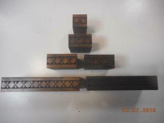 Printing Letterpress Printer Block Decorative Wood Ornament Borders Antique 2