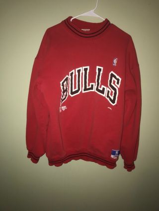 Rare Vintage 90s Chicago Bull Sweatshirt Size Xl Nba Official - See C3