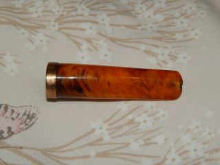 Antique Victorian Amber Cigar Holder in Case 3