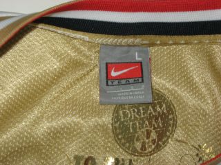 Rare Nike 1992 USA Olympic Gold Dream Team Larry Bird Basketball Jersey Large 3