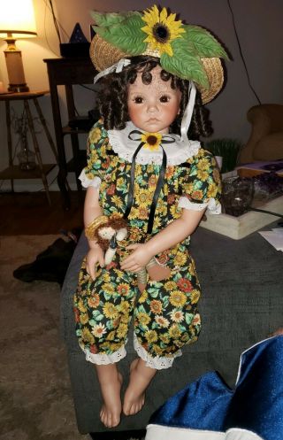 1995 Molly 28 " Expressions Porcelain Doll By Dianna Effner Very Rare
