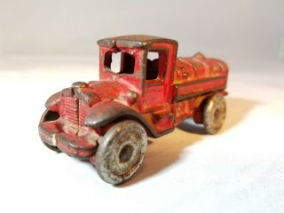 ANTIQUE CAST IRON TOY GAS/OIL DELIVERY TRUCK HUBLEY ARCADE AC WILLIAMS 2