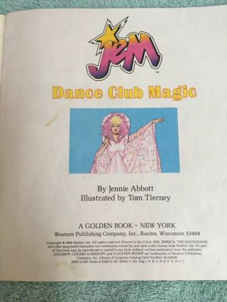 JEM DANCE CLUB MAGIC 1986 RETRO RARE A GOLDEN BOOK VERY GOOD COND. 2