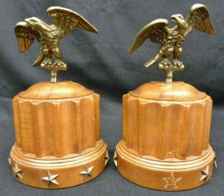 Rare Tell City Chair Co Bookends 3109 Maple Finish 48 Andover Federalist Eagle